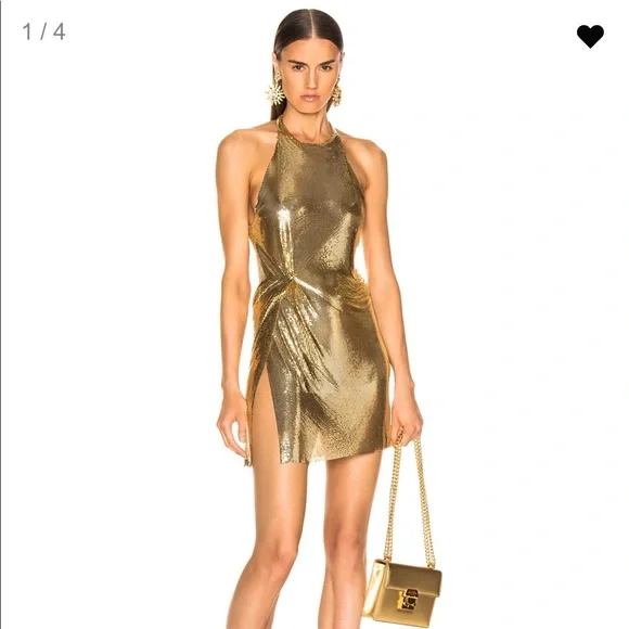 Gold Fannie Schiavoni Alicia dress - Picture 1 of 4